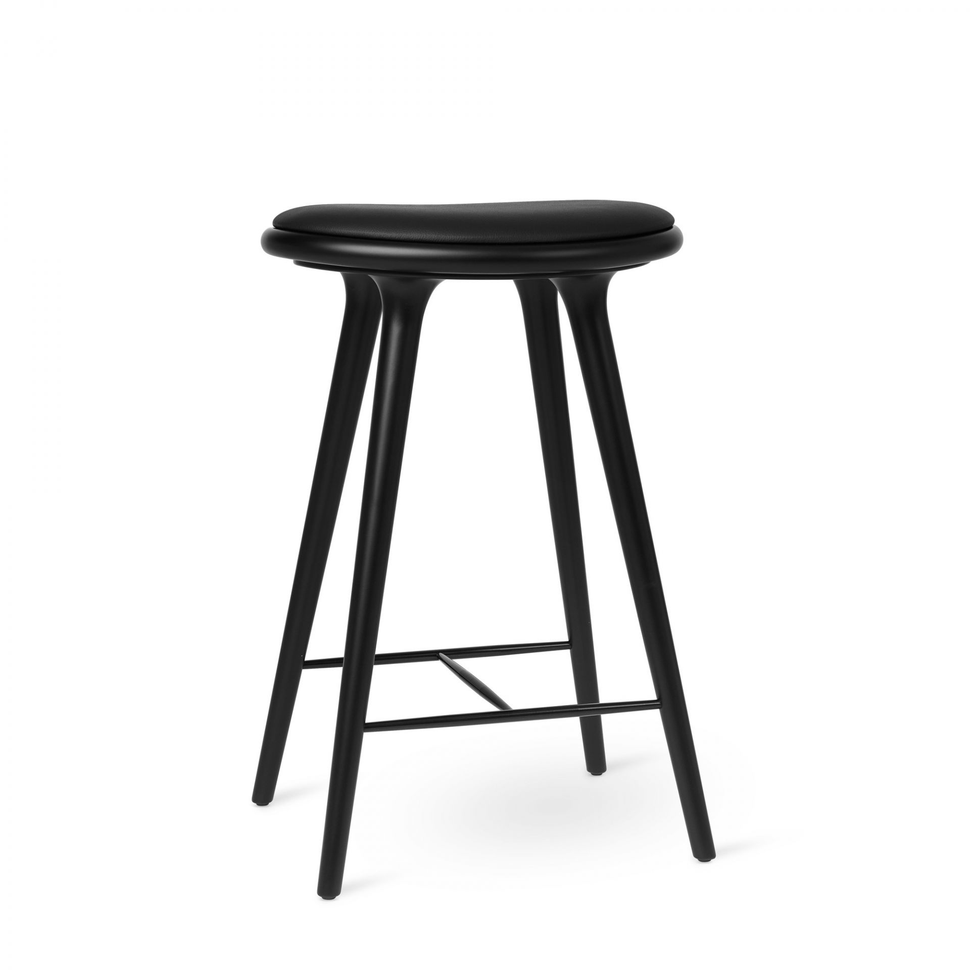 High Stool black stained beech Mater